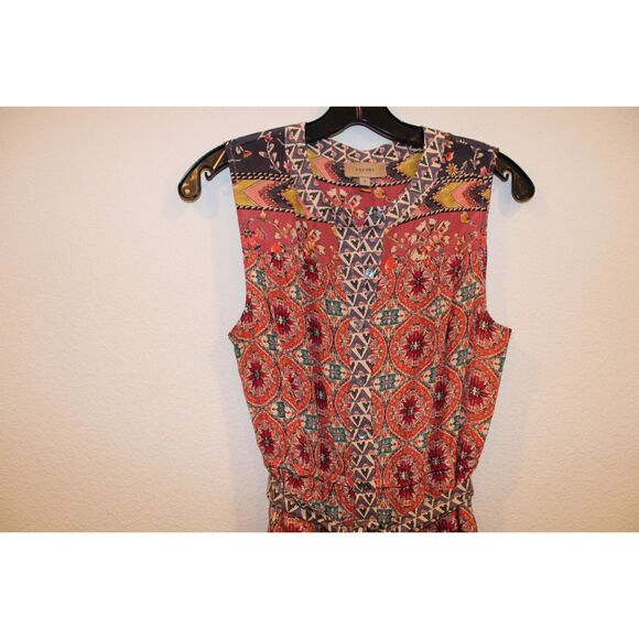 Anthropologie Kachel silk button front boho maxi dress size 2 - Picture 8 of 10